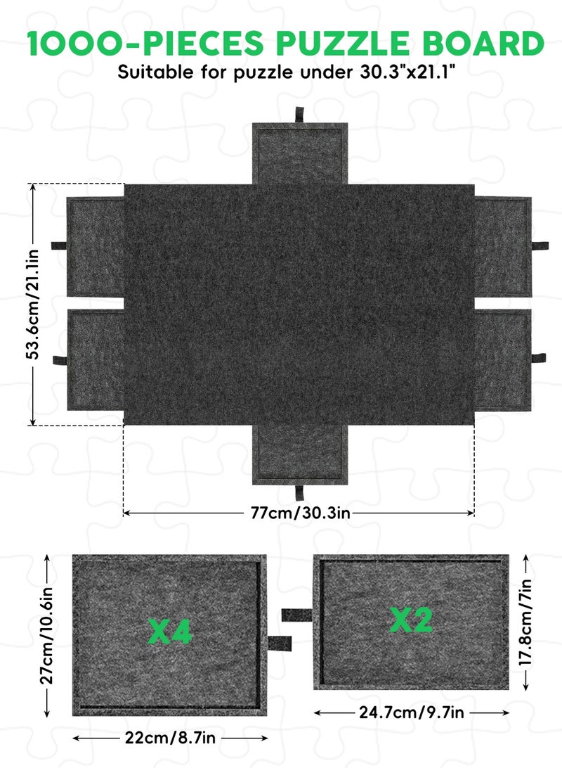 URbazaar 1000 Pieces Puzzle Board with Drawers and Cover,30.3"x21.1"Portable Jigsaw Puzzle Table for Adults Puzzle Tables with Drawers - Image 2